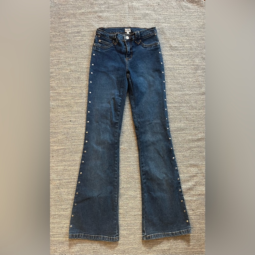 Y2K Flare Studded Cache Jeans Size 4